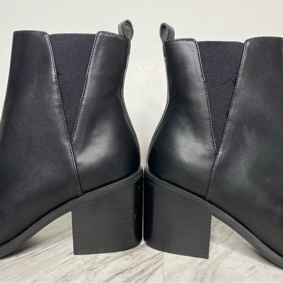 New! BP Baylee Black Faux Leather Bootie 7M - Picture 8 of 14